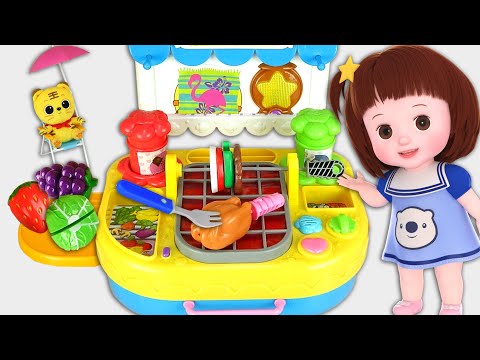 Baby Doli cooking grill food and mart play