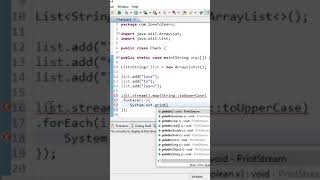 convert strings in a list to uppercase letters using  java8 #trending #java