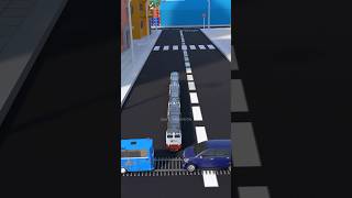 cars on raolway vs train on road #automobile #gaming #train #games #funny #keretaapi #railroad