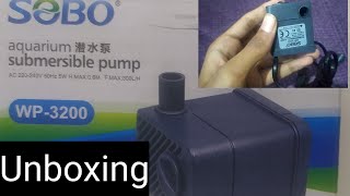 Sobo submersible pump unboxing. | unboxing submersible pump.| sobo pump.