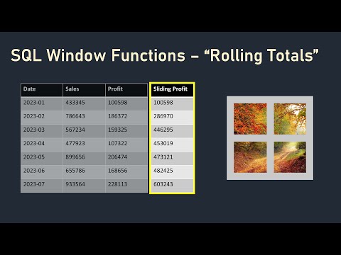 SQL Window Functions - Rolling/Sliding/Moving Totals