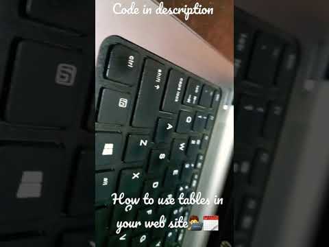 Add table in your website by html css #coding #shorts
