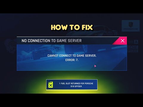 How to fix CANNOT CONNECT TO GAME SERVER ERROR: 7.