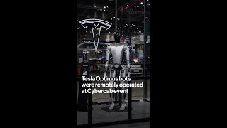 Tesla Optimus Bots Were Remotely Operated at Cybercab Event