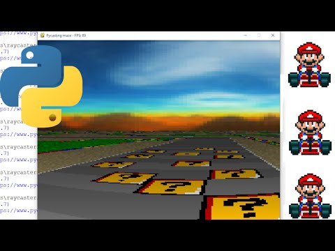 Mode7 Python Pygame Floorcasting - Super Mario Kart map #Shorts