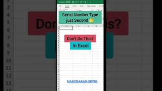 Secret Excel Shortcut for Quick Numbering #excelshortcuts #officehacks #excel