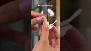 DIY real plumeria flowers earrings with me 🦢🤍 | Monalisha Mahapatra | #youtube #diy #indianfashion