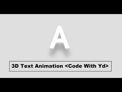 3D text Animation  html css