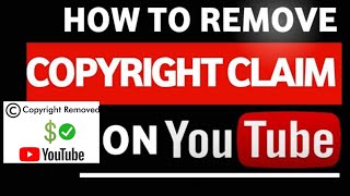 How to remove Copyright claim on YouTube/ Copyright claim kaise remove kare//Remove Copyright 2022