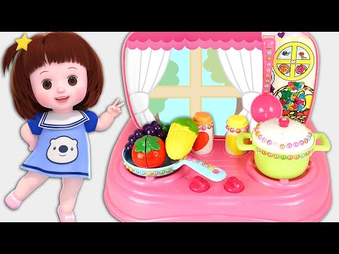 Baby Doli pink mart register and kitchen cooking