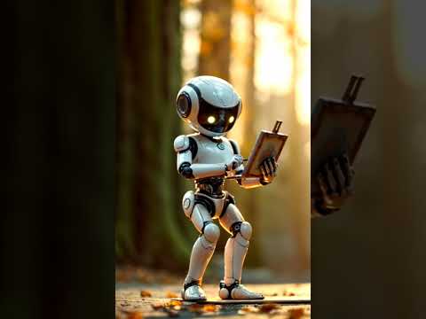 Mini Robot Painting a Tiny Canvas 🎨🤖 | AI-Powered Art in Action #Shorts #RobotArtist #TechCreativity