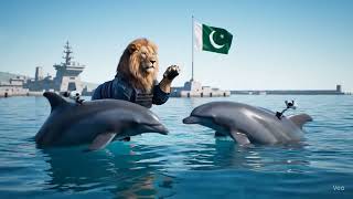 Pak Navy Soldiers with Dolphins