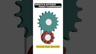 Involute Gear Sprocket ⚙️ #gear #mechanism #engineering #design #caddesign #mechanicaldesign