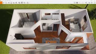 Enscape live rendering House 36 sqm | SketchUp Tutorial