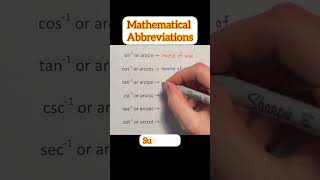 Math Abbreviations #shorts #math #maths #mathematics #mathstricks #mathfact #viral #youtubeshorts