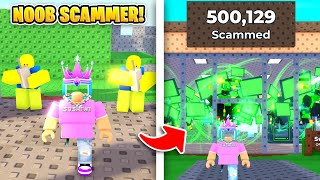 Starting Over As NOOB With OP SCAMMER GOD in Roblox Build A Scam Empire...
