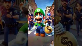 Oh no 😭 Luigi is chased by the police for stealing #supermario #luigi #funnyvideos #funnyanimation