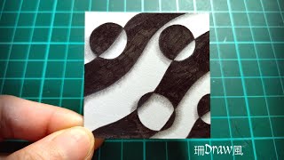Zentangle®官方禪繞畫圖案 - 史揣克(Stricles）