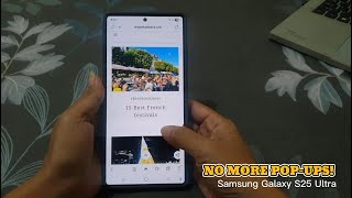 How to Block Pop-Ups on Samsung Galaxy S25 Ultra (Samsung Internet Only)