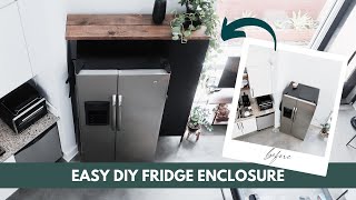 Easy DIY Fridge Surround Alternative | Making my fridge less ugly | Renter Friendly Kitchen DIY