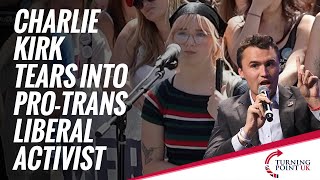 Charlie Kirk Tears Into Pro-Trans Liberal Activist