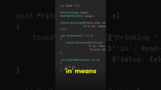 ref and in keyword problem in C#