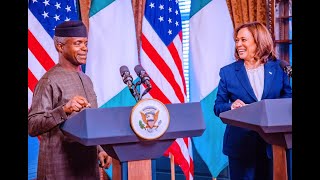 US VP Harris Commends Osinbajo’s Leadership On Climate Change, Calls Him An “Extraordinary Leader”