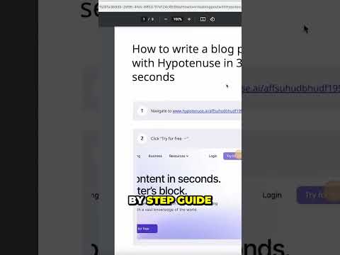 Unleashing the secret to writing a blog post in seconds with Hypotenuse #ai