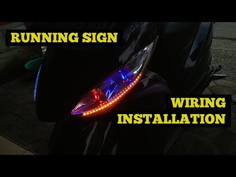 HOW TO INSTALL RUNNING SIGN ON MOTORCYCLE || WIRING INSTALLATION
