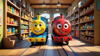 Three Toy Trains Chug Along | Fun Song for Kids | Nursery Rhymes and Preschool Learning