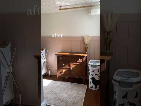 Huge transformation of my laundry room #beforeandafter #roommakeover #interiordesign