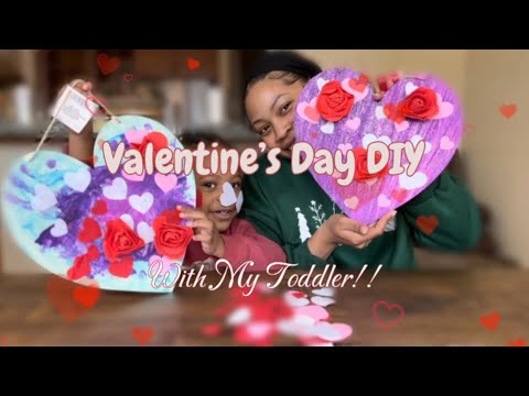 Valentine’s Day DIY With My Toddler!!🎨💕
