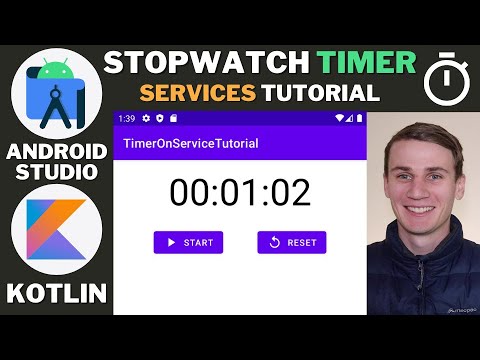 StopWatch Timer on Service Android Studio Kotlin Tutorial