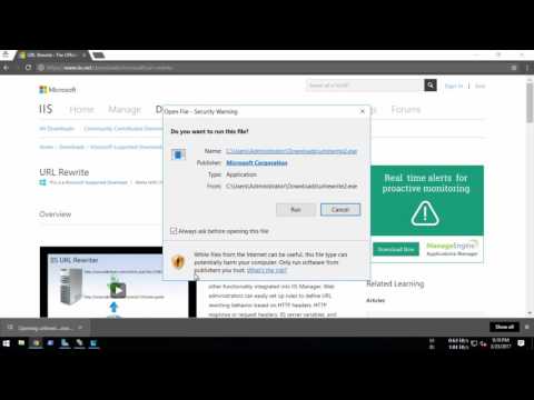 URL Rewrite Module in IIS 10 on Windows Server 2016