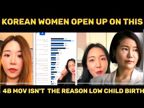 KOREAN WOMEN W@RN KOREAN  AMERICANS & AMERICANS❗️4B MOVEMENT ISN'T THE REASON BIRTH DECLINE #4B