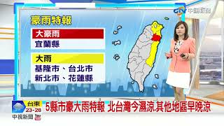 【季容氣象報報】奈格路徑西修距台較遠 今起豪雨連轟3天│中視晨間氣象 20221030