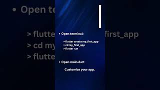 How to build your first app in Flutter? #shorts