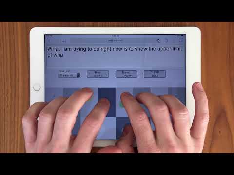 Typing at 102 WPM on a tablet (iPad) using ASETNIOP