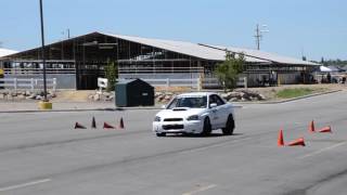 Racing Autocross in a 2005 Subaru STI with Speedhut gauges