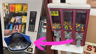Collecting MONEY from my VENDING ROUTE!💰 Snack/Candy MACHINES! & More 