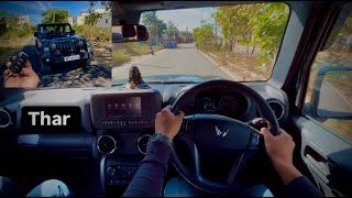 Mahindra Thar  4x4 Diesel manual/2023 model/soft top convertible/Drive POV/Overview