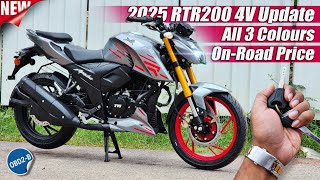 2025 TVS Apache RTR200 4V Update OBD2B | On Road Price | Exhaust Sound