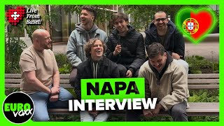 🇵🇹 NAPA - DESLOCADO (INTERVIEW) // Portugal Eurovision 2025 // Live from Basel 🇨🇭