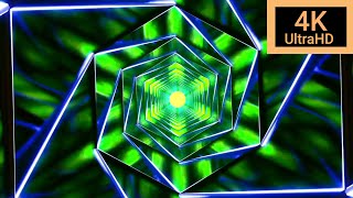 💥🚀Geometric pattern With a green Whyte Tunnel #4k #animation #neoneffect🚀🔥✨️