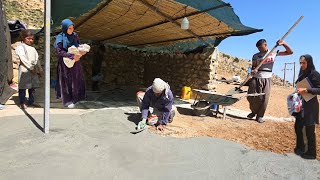 Cementing a nomadic porch to prevent soil