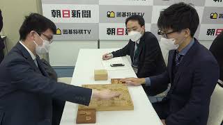 粘り強い指し回しで増田康宏六段が勝利、永瀬拓矢王座「急所が分からなかった」【第16回朝日杯将棋オープン戦名古屋対局】＝高津祐典撮影