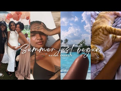 Summer just begun| baby shower, makeup grwm, pool day, and I got a new pet??