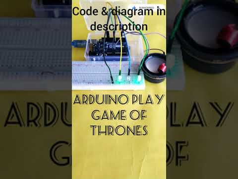 Arduino Play Games Of Thrones #shorts #arduinoproject #arduinosong #gameofthrone