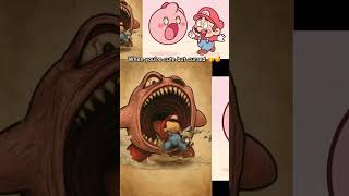 Mario vs Kirby’s suction 💨 #kirby #mario #nintendo #cursed #ai #aiart #aianimation #memes #art