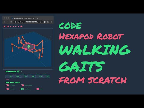 Hexapod Robot Simulator from scratch (Ripple and Tripod Gait)